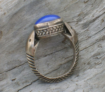 Ring Lapis & Sterling Silver Asp - sz 8